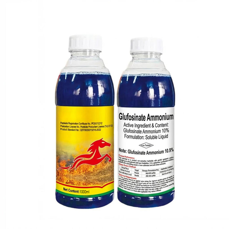 Glufosinat-Ammonium 10% SL Herbizid, schnell wirkender Breitband-Unkrautvernichter für Bauernhöfe & landwirtschaftliche Flächen