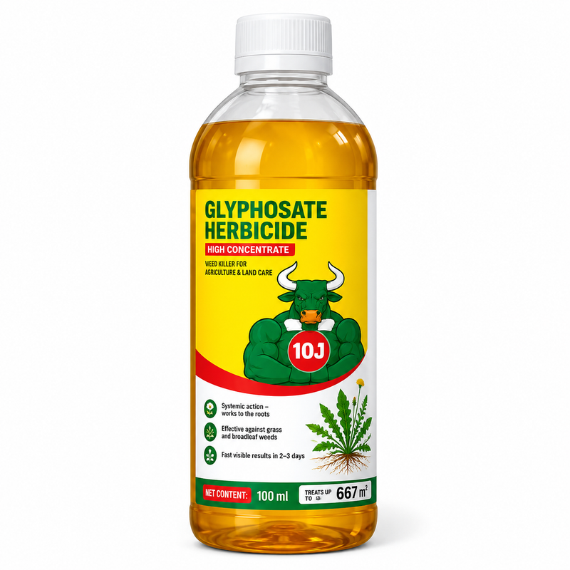 Glyphosat-Herbizidkonzentrat für effektive Unkrautbekämpfung Systemisches Unkrautvernichtungsmittel für Landwirtschaft, Garten- und Landpflege (Gelb)