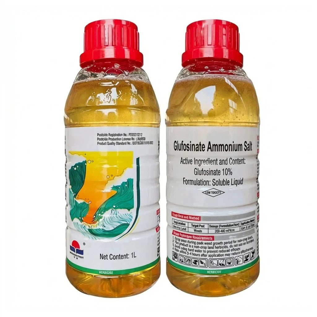 Herbicide Glufosinate 10% SL à action rapide, Herbicide à brûlage rapide pour graminées résistantes et mauvaises herbes à feuilles larges