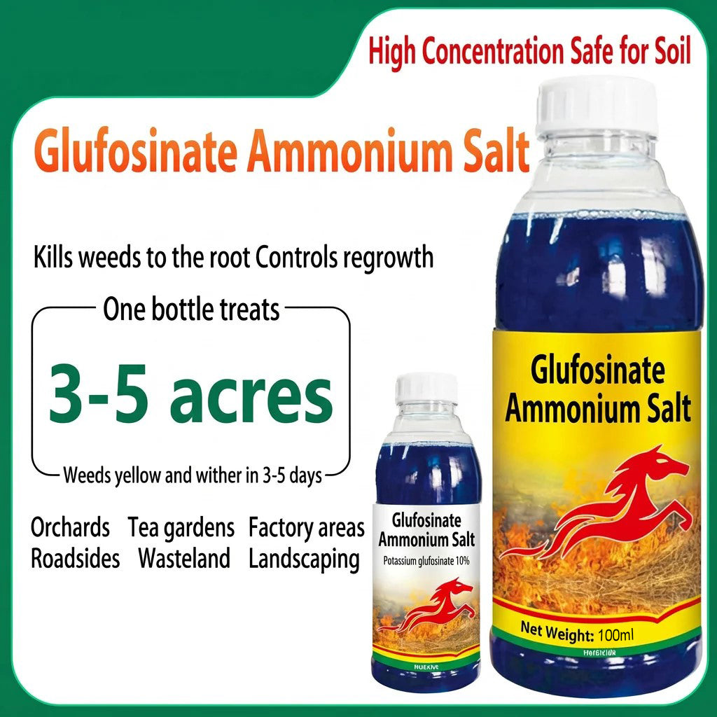 Herbicide Glufosinate Ammonium 10% SL, Herbicide à large spectre à action rapide pour fermes et terres agricoles
