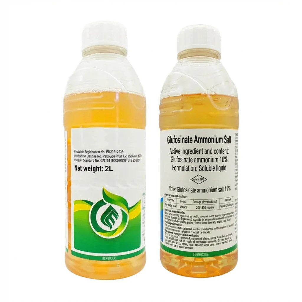 Herbicide Glufosinate Ammonium 10% SL, Herbicide à large spectre à action rapide pour terres non cultivées, vergers et plantations de thé
