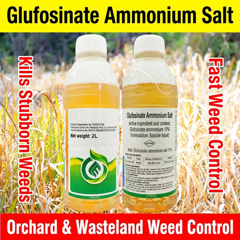 Herbicide Glufosinate Ammonium 10% SL, Herbicide à large spectre à action rapide pour terres non cultivées, vergers et plantations de thé