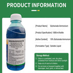 Herbicide Glufosinate Ammonium 10% SL, Herbicide non sélectif à large spectre pour l'agriculture