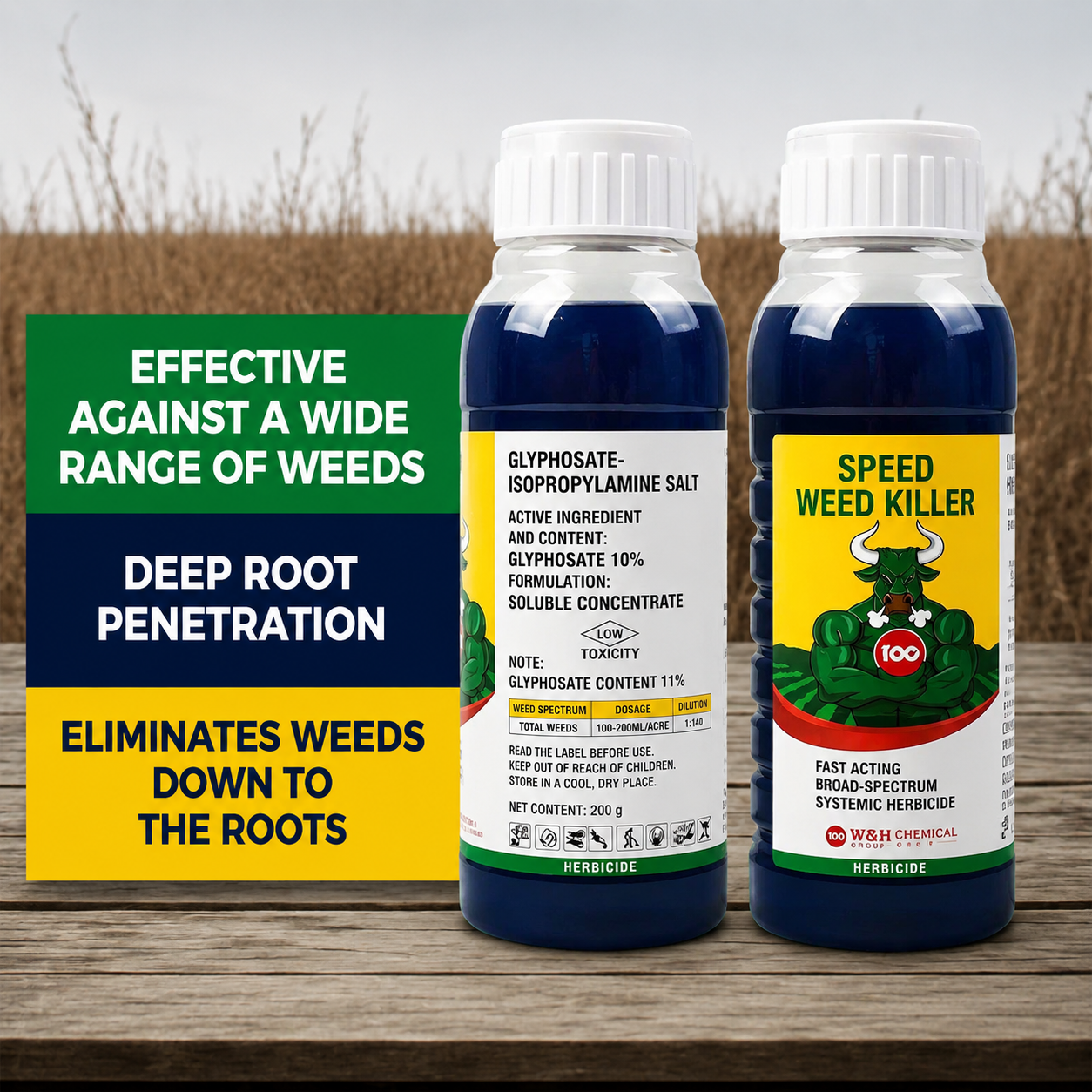 Herbicide au glyphosate haute concentration – Désherbant pour l'agriculture et l'entretien des terrains