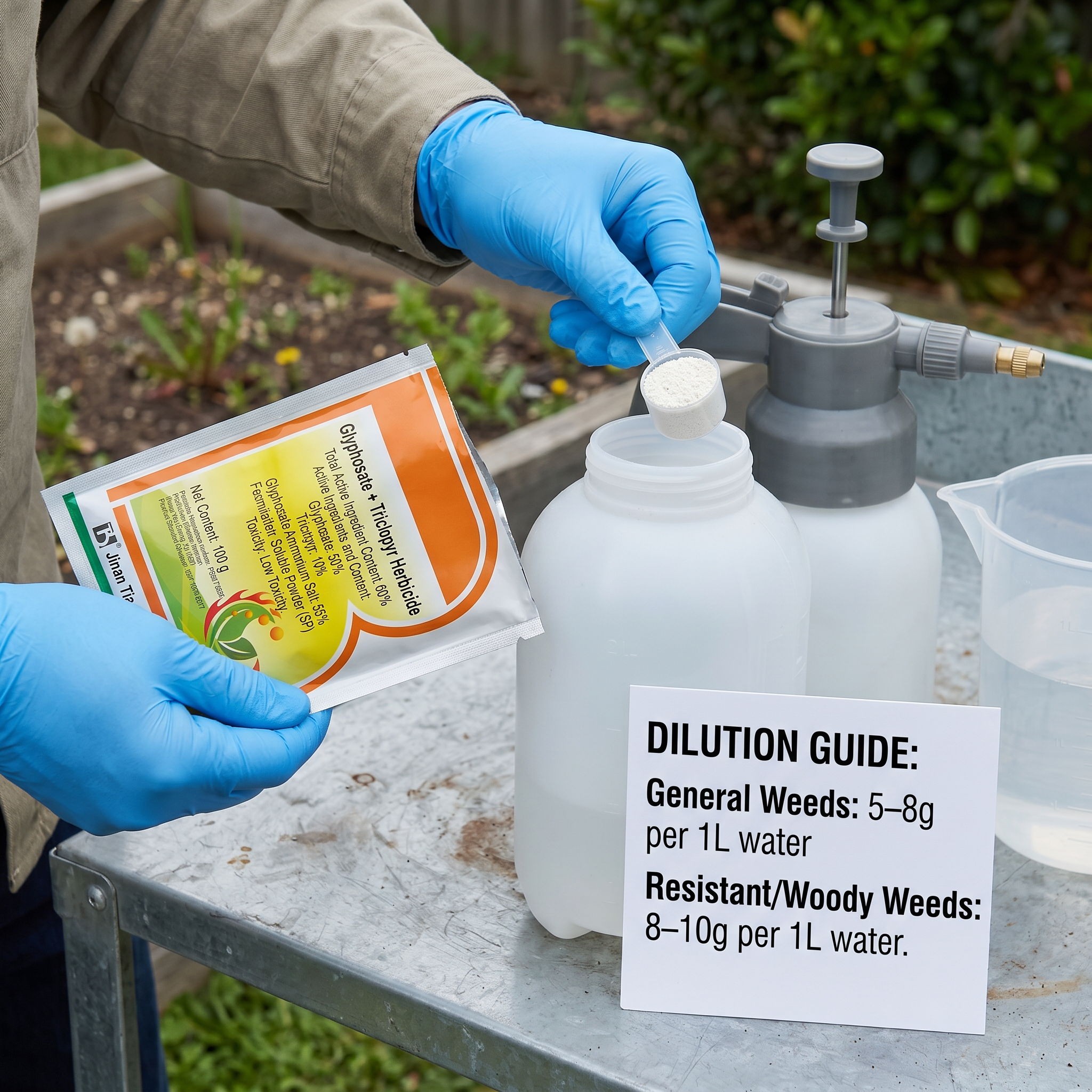 Herbicide Glyphosate Trichloropyridinyl 60 % pour le contrôle des mauvaises herbes de la vigne et des arbustes 100 g | Gestion systémique des mauvaises herbes