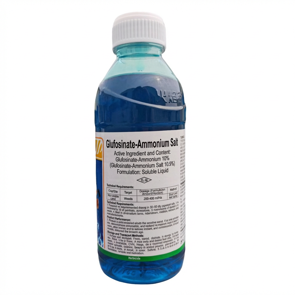 Herbicide Glufosinate Ammonium 10% SL, Herbicide non sélectif à large spectre pour l'agriculture