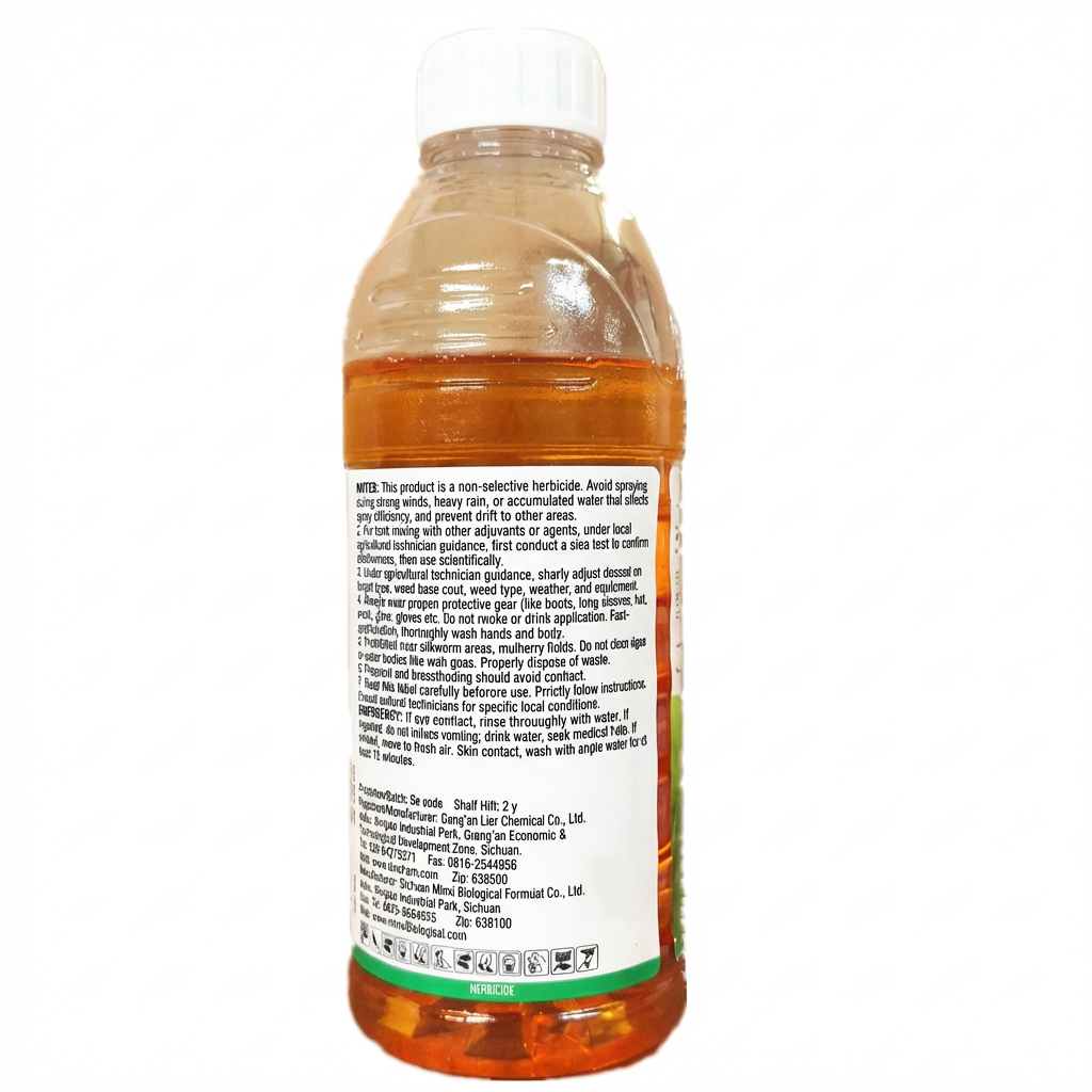 Herbicide Glufosinate Ammonium 20% SL, Herbicide post-levée à action rapide pour vergers, champs et terres non cultivées