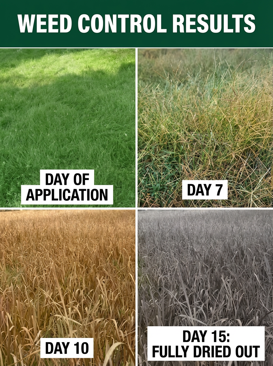 Herbicide Glufosinate 10% SL à action rapide, Herbicide à brûlage rapide pour graminées résistantes et mauvaises herbes à feuilles larges