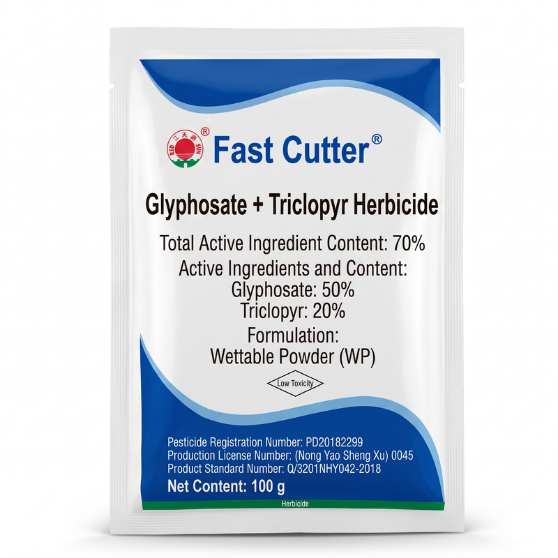 Herbicide Glyphosate Triclopyr 70 % pour le contrôle des mauvaises herbes non agricoles 100 g Gestion systémique des mauvaises herbes