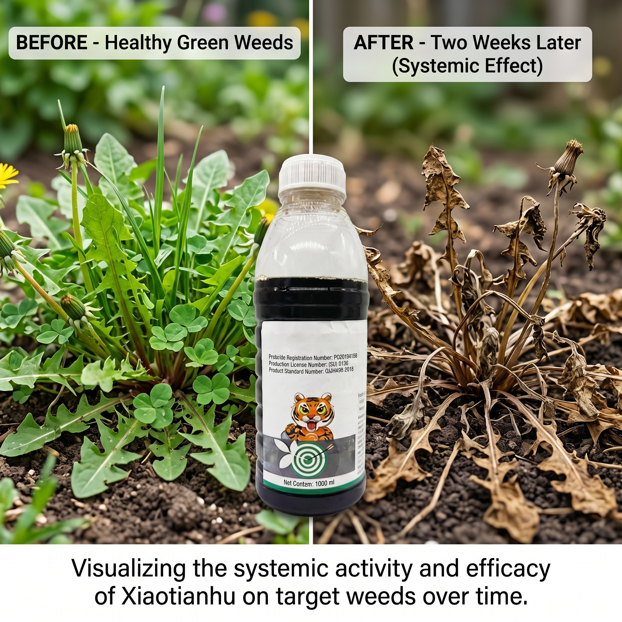 Herbicide glyphosate 10 % pour désherbage des vergers et contrôle des friches | Solution systémique de gestion des mauvaises herbes