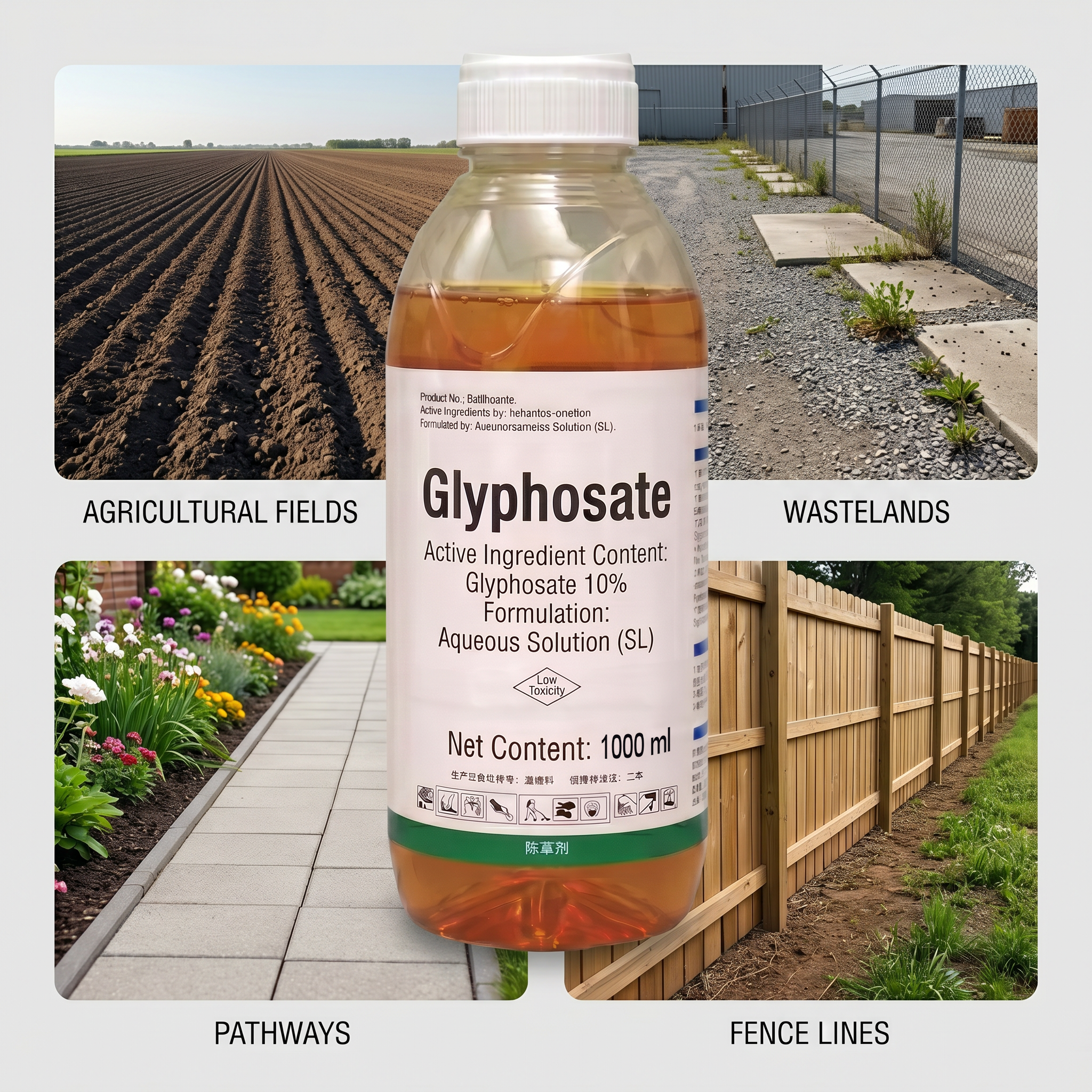 Herbicide au glyphosate pour un contrôle puissant des mauvaises herbes et des racines | Gestion systémique des mauvaises herbes à large spectre