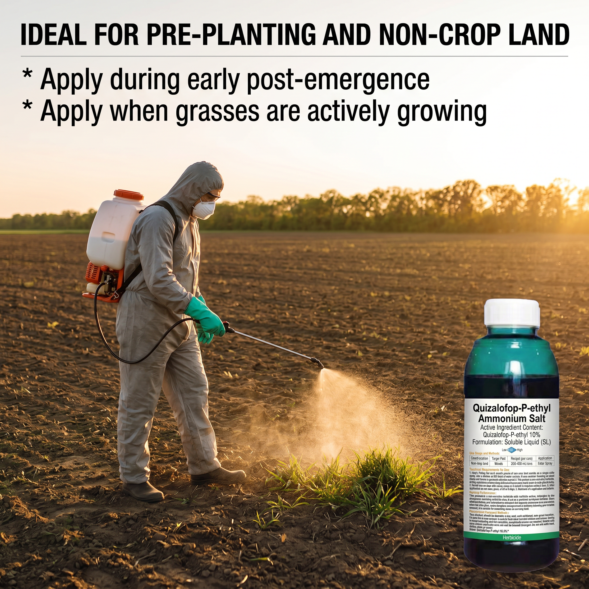 Herbicide à base d'ammonium de glyphosate pour le contrôle des mauvaises herbes et des racines dans les vergers | Solution systémique de gestion des mauvaises herbes