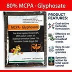 Herbicide SG MCPA Sodium 5 % + Glyphosate Ammonium 75 % pour le contrôle systémique des mauvaises herbes dans les champs agricoles