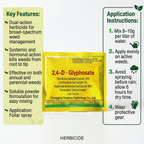 Herbicide SP 2,4-D sel sodique 5 % + sel ammonium de glyphosate 88 % pour le contrôle des mauvaises herbes à large spectre
