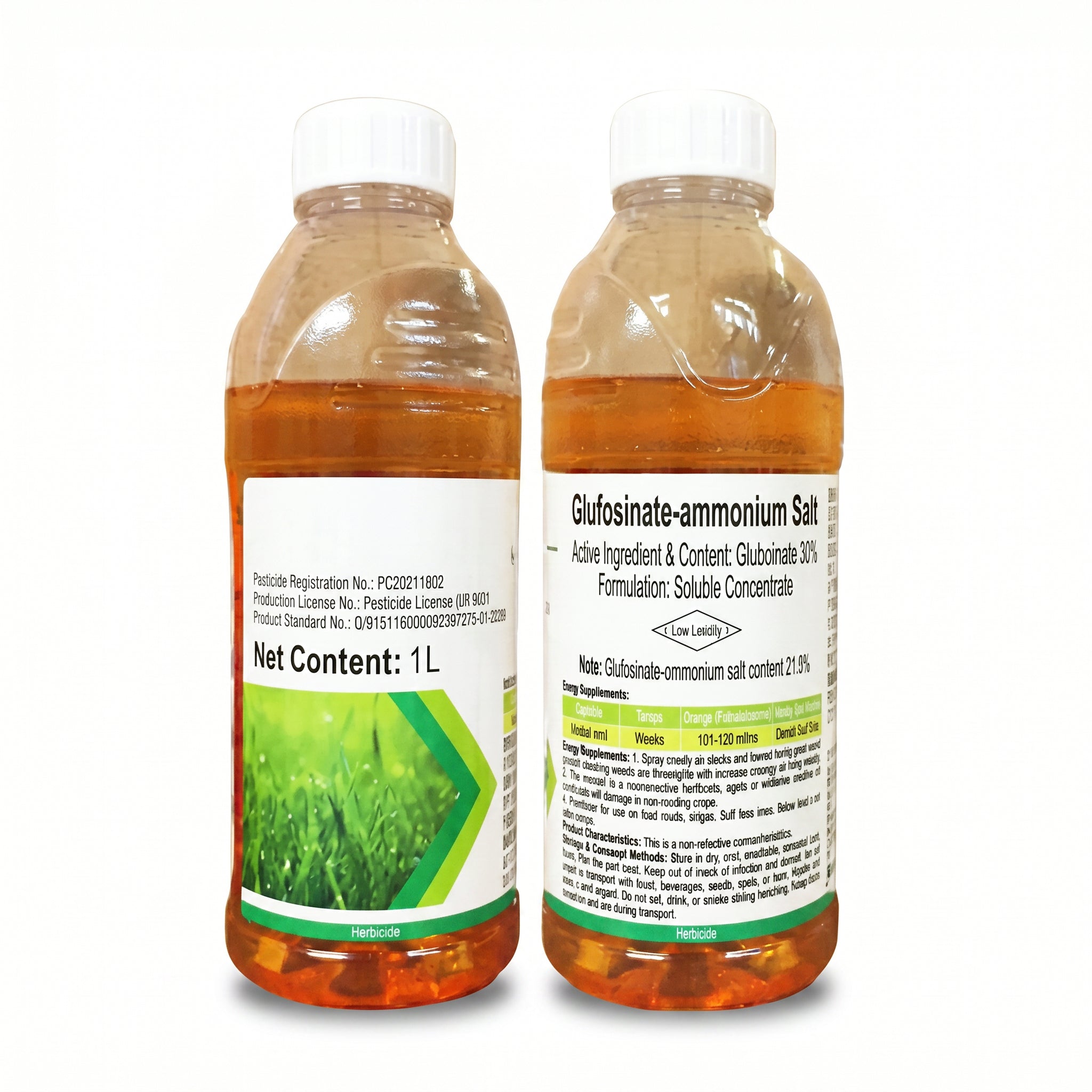 Herbicide Glufosinate Ammonium 20% SL, Herbicide post-levée à action rapide pour vergers, champs et terres non cultivées