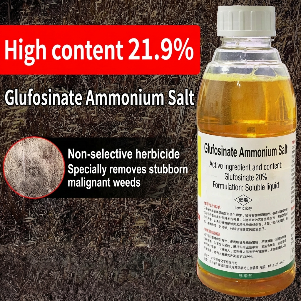 Herbicide Glufosinate 20% SL, Contrôle non sélectif des mauvaises herbes post-levée pour champs et vergers