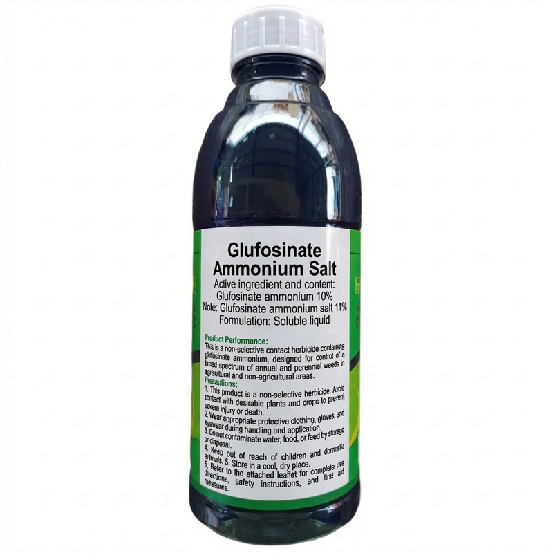 Herbicide Glufosinate Ammonium 10,9% SL, Herbicide non sélectif à action rapide contre graminées résistantes et mauvaises herbes à feuilles larges